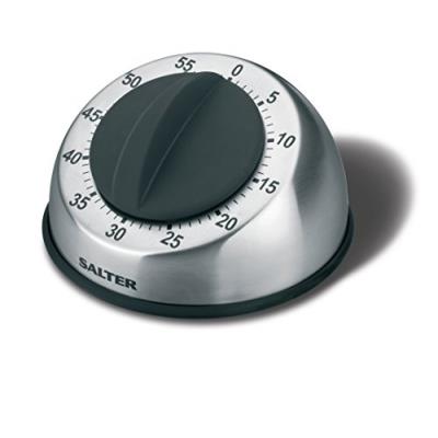 Salter 338ssbkxr minuteur mecanique inox noir argent