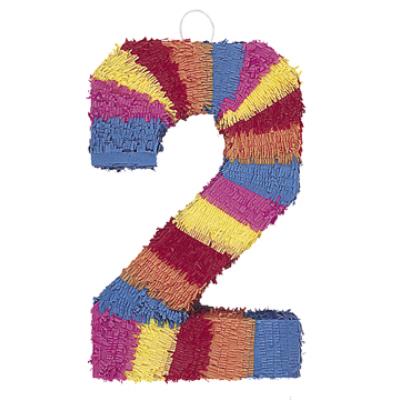 Piñata chiffre 2 Taille  Unique