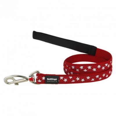 Comparer les prix de Red dingo - laisse design pour chien - rouge étoiles blanches - m