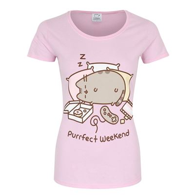 Pusheen T-Shirt Purrfect Weekend Femme Rose