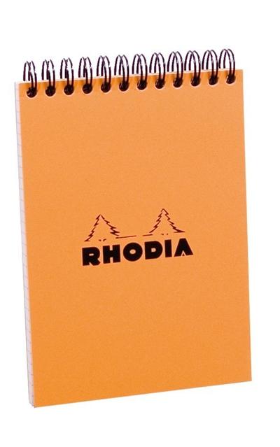 Bloc Rhodia Classic 5/5 80 feuilles Couverture Orange
