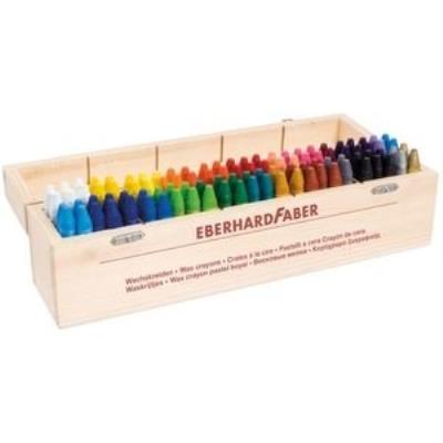 Eberhard Faber Wachsmalkreide, Dreieckig, 100Er Holzkoffer 524020