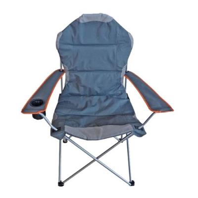 Milestone fauteuil de camping pliable gris 92 x 103 x 60 cm