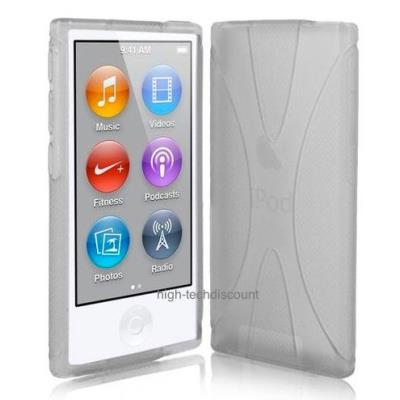 Housse etui coque pochette silicone gel fine pour Apple iPod Nano 8eme generation  - BLANC