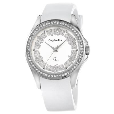 Montre Orphelia Dazzle-122-1706-11 en Caoutchouc Blanc