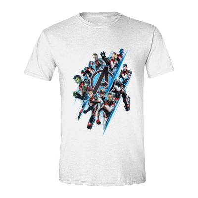 Avengers : Endgame - T-Shirt Diagonal Logo & Characters - Taille S