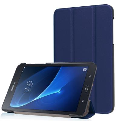Etui en PU trois plis pour Samsung Galaxy Tab A 7.0 T280 T285 - Bleu
