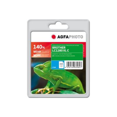 AgfaPhoto - cyaan - gereviseerd - inktcartridge (alternatief voor: Brother LC1280XLC)