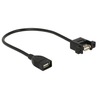 Delock usb 2.0 verlängerungscable á einbau [1x usb 2.0 femelle a - 1x usb 2.0 femelle a] 0.25 m noir de 85105