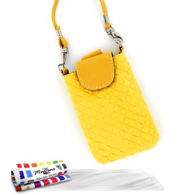 Pochette ORIGINAL Jaune , CityPoche,  Premium de MUZZANO pour SAMSUNG GALAXY S3 MINI + 3 Films de Protection Ecran UltraClear Pour SAMSUNG GALAXY S3 MINI