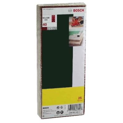 Bosch 2607017100 Set De 25 Abrasifs pour Ponceuse Vibrante 93 X 230 Grain 120 Perforés