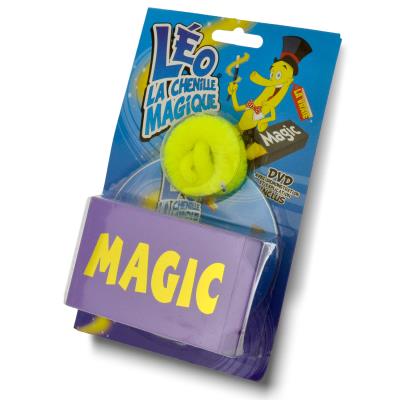 Léo la chenille magique avec boîte à apparition et dvd : jaune oid magic