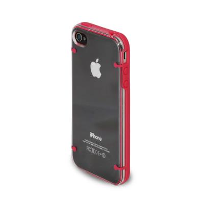 Coque plexiglass moxie contour et griffes couleur rouge pour iphone 4 4s cricel covplexigrifip4red