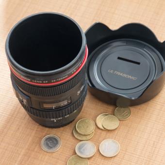 Objectif d'appareil photo tirelire - Pots à crayons - Achat & prix