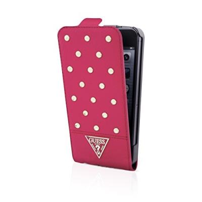 Guess tessi collection etui flip pour samsung galaxy s5 rose