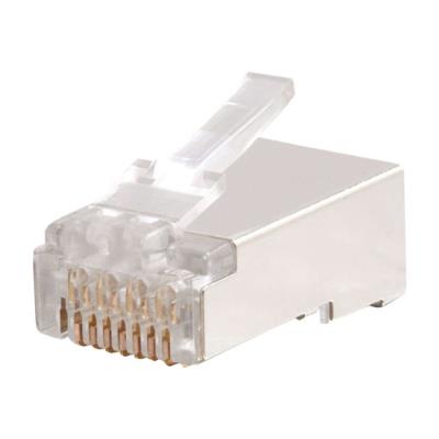 C2G RJ45 Cat5E Shielded Modular Plug for Round Solid/Stranded Cable - netwerkconnector
