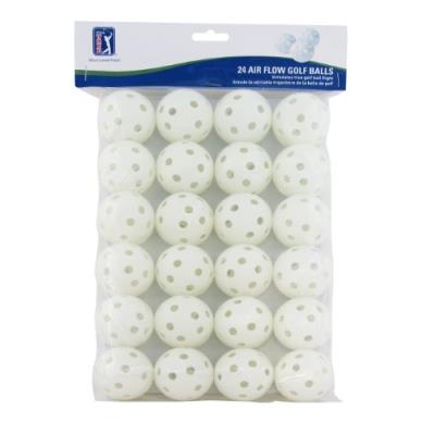 Pga tour air flow lot de 24 balles de golf dentraînement blanc