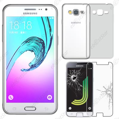 ebestStar ® pour Samsung Galaxy J3 2016 SM-J320F - Housse Etui Coque Silicone Gel TPU Souple Ultra Fine 0,3mm, Couleur Transparent, avec 1 Verre Trempé