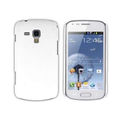 Coque rigide Blanc pour Galaxy Trend S7560 aspect mat toucher rubber gomme