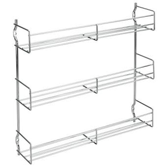 Metaltex 364613010 étagère à épices 3 étages 30 x 7 x 30 cm chromé - 1