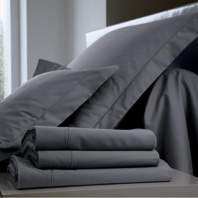 Housse de couette Percale Easy BLANC DES VOSGES 140 x 200 cm Acier