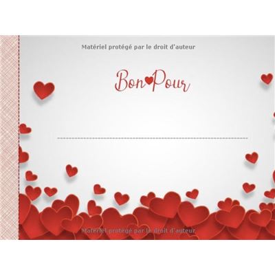 Mes Coupons d'Amour: Bon Pour à remplir soi-même - 20 Tickets en couleur -  Chéquier d'amour Unique à offrir à la Saint-Valentin - cadeau