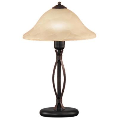 HONSEL 92271 LAMPE DE BUREAU MÉTAL VIEILLI / VERRE