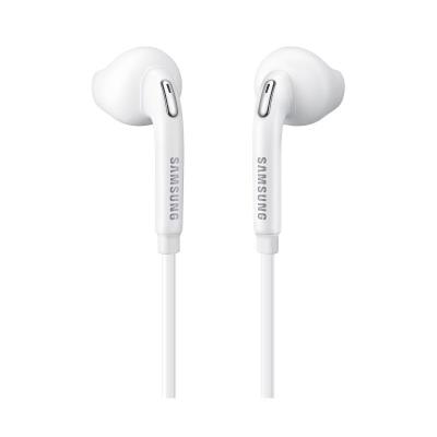 Ecouteurs Samsung Blanc Premium cable plat pour Galaxy S7 Edge