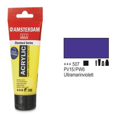 Amsterdam - peinture acrylique - 120ml - violet outremer royal talens 17095072