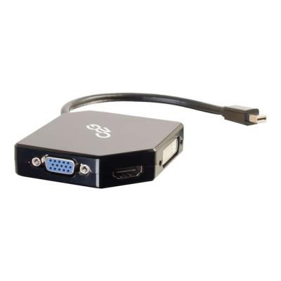 C2G DisplayPort to HDMI, VGA, or DVI Adapter Converter videoconverter - zwart