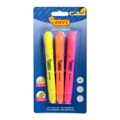 Blister 3 marqueurs Gel Jovi néon