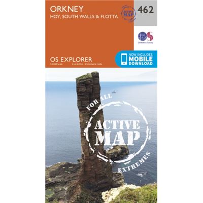 Os Explorer Map Active (462) Orkney - Hoy, South Walls And Flotta (Os Explorer Active Map) (Map)