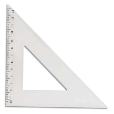 Jpc créations 954445 equerre 45° 21 cm transparent