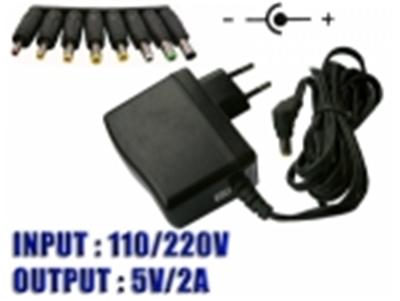 Vhbw 220V Bloc d'alimentation câble de chargement 10W (5V/2A) à prise ronde  pour lecteur de disques, disque dur, batterie etc.
