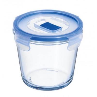 Luminarc boite ronde pure box active 84 cl transparent + couvercle transparent et bleu frp0098351