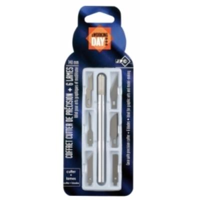 Coffret cutter scalpel de précision + 6 lames différentes - 409038 Idéal pour le modélisme, scrapbooking, etc