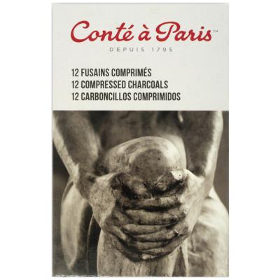 Boîte de 12 fusains comprimés Conté à Paris