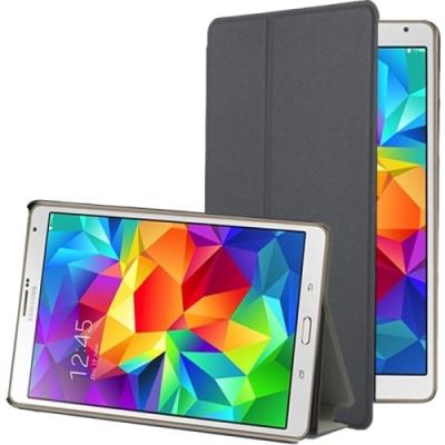 Galaxy Tab S 8.4 : Coque Housse de Protection Cuir (PU) Gris « Texturé »