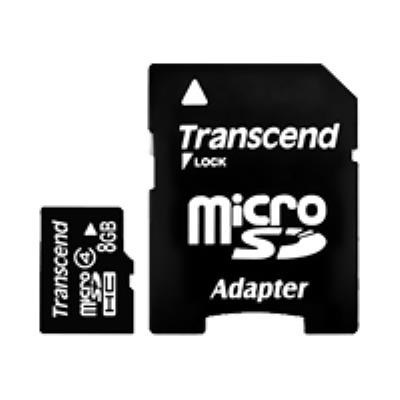 Transcend - carte mémoire flash - 8 Go - microSDHC
