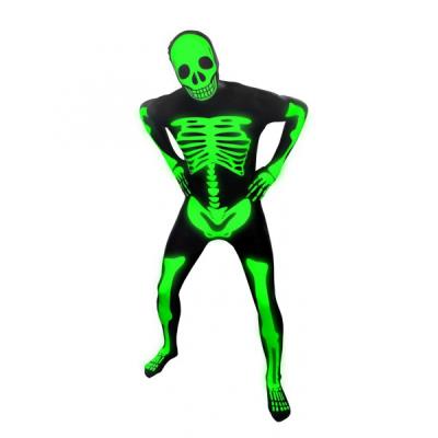 Costume de squelette phosphorescent Morphsuit - M