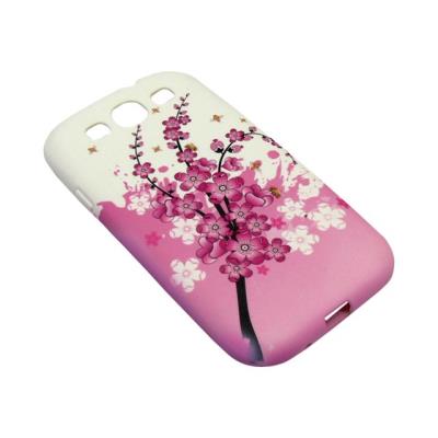 Sandberg Print - Beschermende bedekking voor mobiele telefoon - bloemroze - voor Samsung Galaxy S III