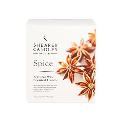 Shearer Candles Bougie parfumée aux épices dans pot en verre Blanc