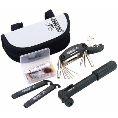 Kit de réparation crevaison vélo Draper 73186 avec étui de rangement