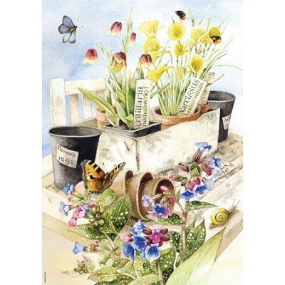 Puzzle 1000 pièces - Bastin : Fleurs printanières
