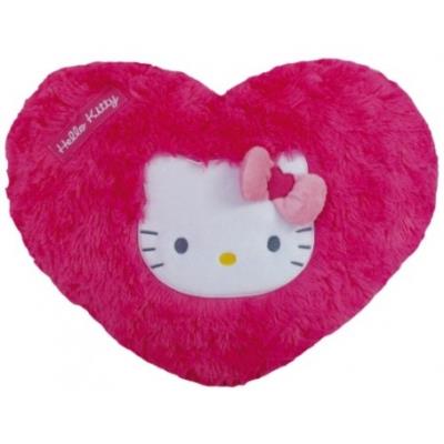 Coussin coeur en peluche hello kitty 35cm