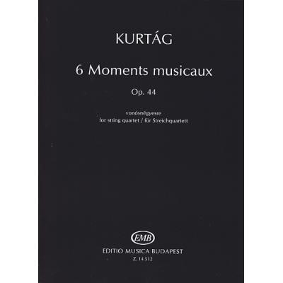 Partitions classique EMB (Editio Musica Budapest) KURTAG G. - 6 MOMENTS MUSICAUX FOR STRING QUARTET OP. 44 - CONDUCTEUR Format poche
