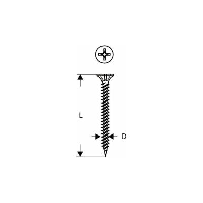 Bosch 2608000552 Vis De Montage Rapide à Pas Fin 3,9 X 35 S-F 35 Mm
