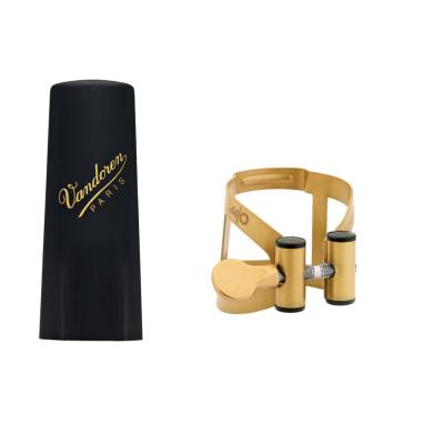 Saxophones VANDOREN LIGATURE M/O BARYTON FINITION VIEIL OR ET COUVRE BEC PLASTIQUE - LC59AP Ligature saxophone Baryton