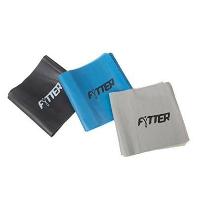 Le gainage fytter de yoga et pilates fitness bande 3 niveaux bleu