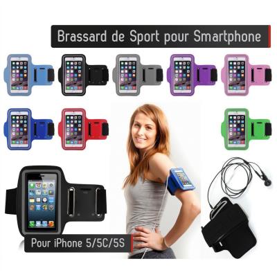 Brassard Sport Iphone SE Housse Etui coque (NOIR)